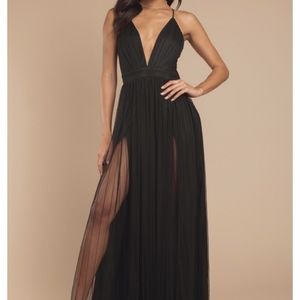 Black Spaghetti Strap Maxi Dress
